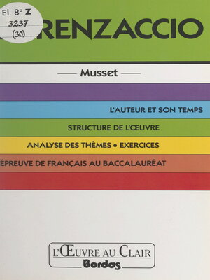 cover image of Lorenzaccio, Musset